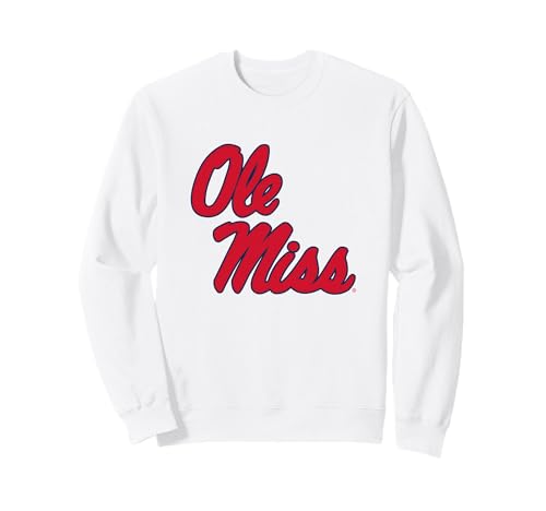 Mississippi Ole Miss Rebels Icon White Officially Licensed Sweatshirt