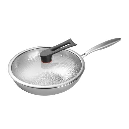 Wok de titanio resistente con superficie martillada 12.6 pulgadas miniatura 1