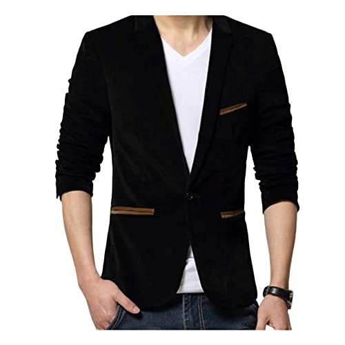 Veste de blazer pour hommes décontractée avec manteau sport col V