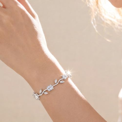 Image of SALVE Coquette Golden Tulip Bracelet for Women Stylish | Anti Tarnish Jewellery for Women, Hand Wristlet for Girls | Aesthetic Accessories for Girls, Valentine's Gift for Girlfriend