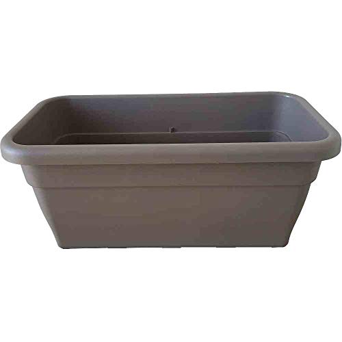 Siena Garden Pflanzkasten 60x30x25,7 cm Taupe Rechteckiges Kunststoffgefäß mit Bodenlöchern