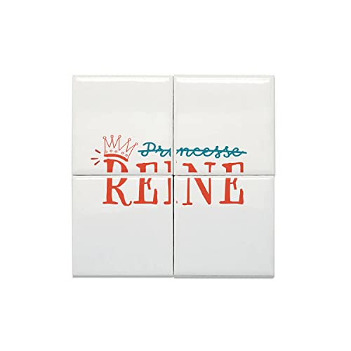 Carreaux céramique décoratif idée cadeau femme Reine humour bureau 15cm