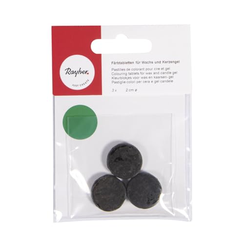 3102829 - RAYHER - Färbtabletten für Wachs und Kerzengel, SB-Btl. 3 Stück, 2 cm ø, grün