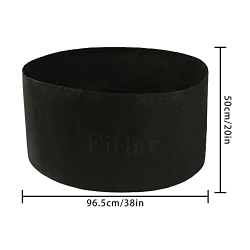 Firlar 3 Pcs 100 Gallon Round Plant Grow Bags,Raised Garden Bed,Planting Container Grow Bags Felt Fabric Plant Pot For Plants,Vegetables,Flowers,Black #TOP4