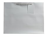Jillson Roberts Large Gift Bags Available in 14 Colors, Silver Matte, 6-Count (LT914)
