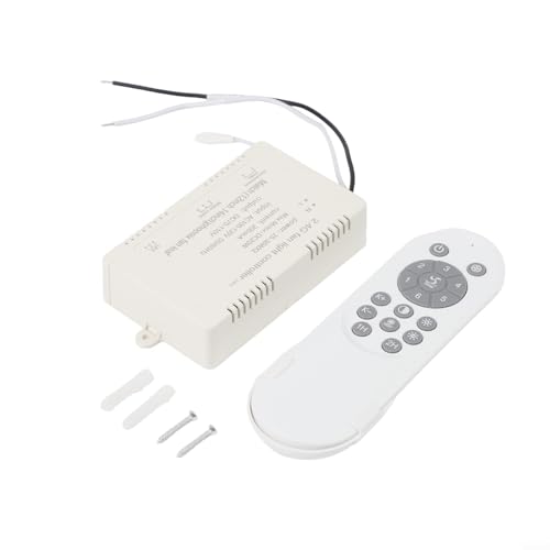 Remote Control, Bedroom Fan Light Remote Control 2.4G DC Inverter Controller, Stepless Dimming For 24V Fan Light Energy Saver(A)