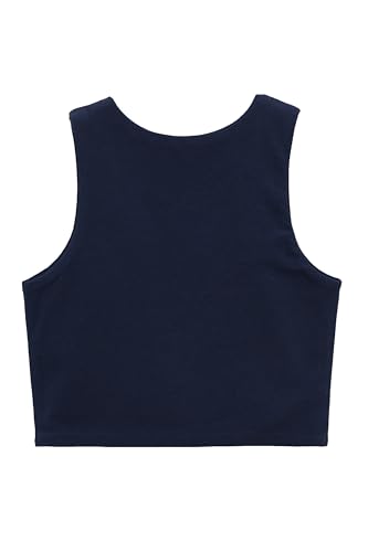 Image of Lilax Girls' Double Lined Sleeveless Basic Crop Tank Top