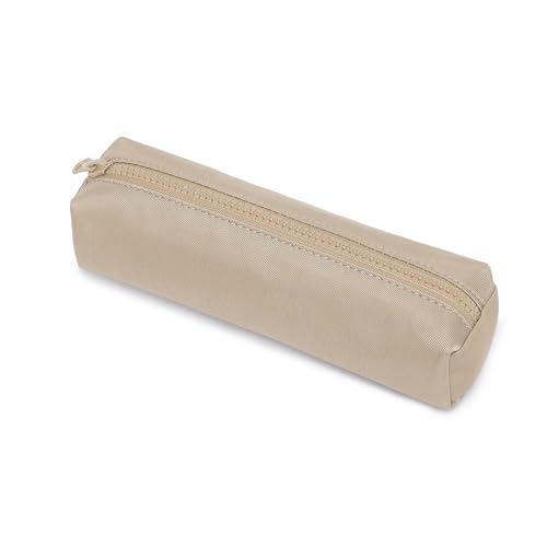 Image of Pencil Case Small Zipper Pen Pouch for School Office Art Supplies Stationery Organizer Bag for Pens Markers(Khaki /Oxford)