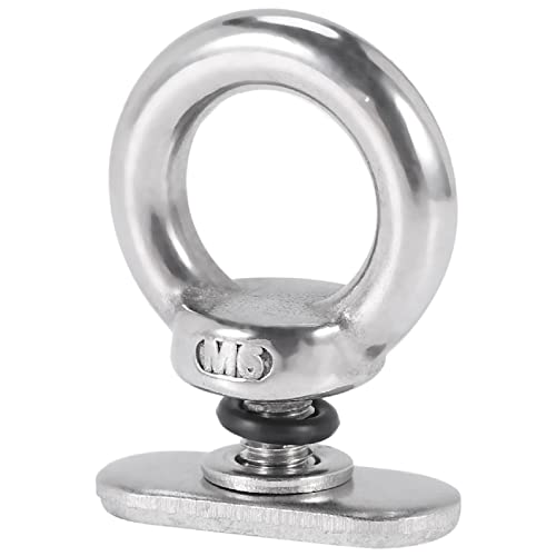 Lonrtesw Paquete de 4 Accesorio de Riel de Ojal de Amarre para Montaje en Pista de Kayak de Acero Inoxidable para de Canoa de Kayak