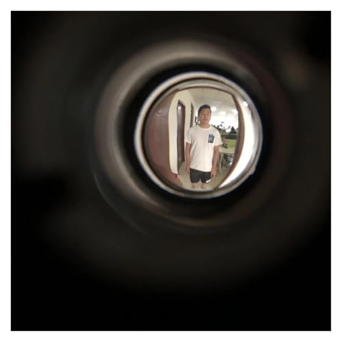 Mirilla para puerta 4 piezas 14mm de latón macizo visor de puerta 180 grados para grosor de puerta de 1.33 a 2.3 pulgadas Alta definición doble vista aguja (Color Negro) miniatura 7