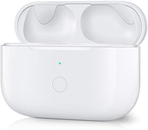 Wireless Charging Case Compatible with AirPods Pro 1st & 2nd Generation, Replacement Charger Case with Bluetooth Pairing Sync Button, White