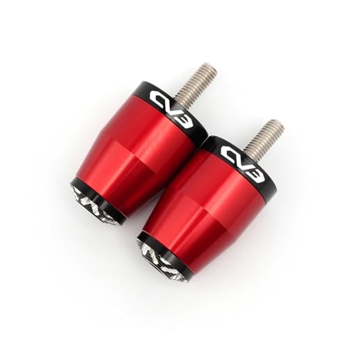 Embouts de guidon de moto HMLTD contre les vibrations des poignées 22mm rouge