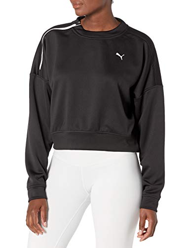 PUMA Women's Crew Neck Training Sweatshirt, Black, XL