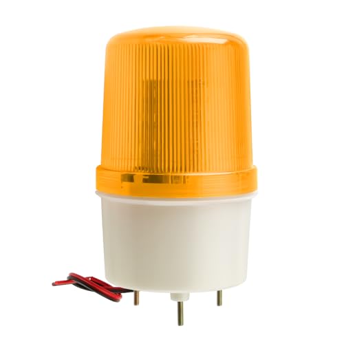 Baomain Revolving Warning Signal Light AC110V 3W LTE-5106 LED Light Yellow Indicator Rotating Light Signal Lamp (Yellow, 110VAC)
