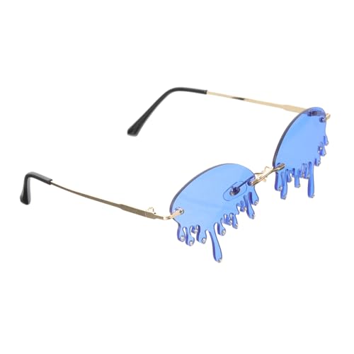 Healvian Unique Women's Teardrop Sunglasses Rhinestone Decor Lightweight for Parties Costumes and Everyday Wear