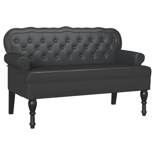 Versear Panca Chesterfield Nero 119.5x64.5x75 cm Pelle Sintetica, Divano, Divani Economici, Divani, Divano Ufficio