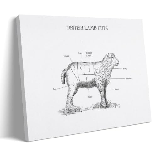 Toile British Lamb moderne chambre garçon fille tableau décoration vacances 30x45