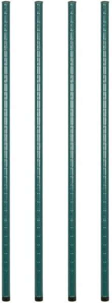 Miniatura 4 de Juego de 4 postes de estantería de alambre  Altura de postes personalizados 8", 14", 27", 34", 54", 64", 74", 86", 96" y Material cromo, epoxi