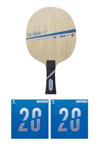 ヴィクタス(VICTAS) 卓球 ラケット ZX-GEAR OUT シェークハンド 攻撃用 特殊素材入り フレア V>20 Double Extra Max Black/Red セット