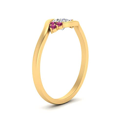 Image of 55Carat 18K Yellow Gold Plated Simulated Diamond Amethyst Round Cut Swirl Cluster Engagement Ring for Women, Wedding Anniversary Promise Fashion Jewelry Gifts, US Size 4-12.