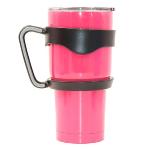 OKUMEYR 3pcs - Travel Mug Handle Adjustable Tumbler Holder for Stability and Grip Ergonomic Design for Comfortable Use Compatible Tumblers Black