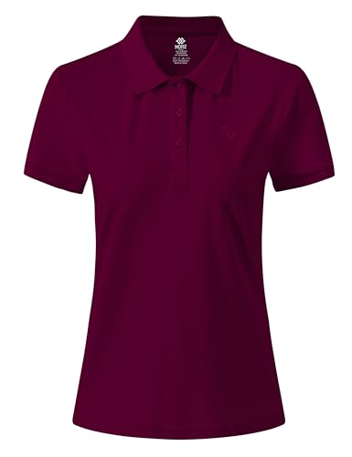 AjezMax Damen Poloshirt Kurzarm Polohemd Sport Klassisch Quick Dry...