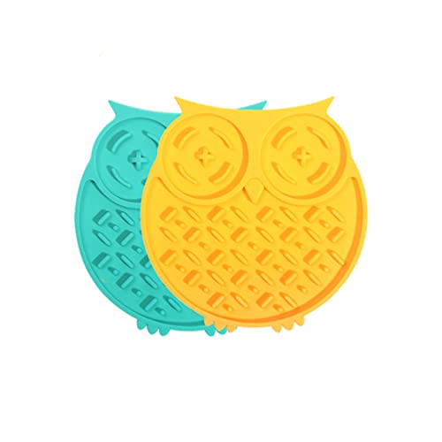 Bikirin 2 x Silikon-Matten für Hunde und Katzen, Premium-Leckmatte für langsames Fressen, Erdnussbutter-Leckschalen mit starken Saugnäpfen auf der Rückseite, zum Baden von kleinen Hunden Cover