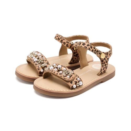 Sandales cuir léopard d'exception SKANAWAN, l'artisanat orné de perles