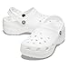 Crocs Women's Classic Platform Clog, White, 9