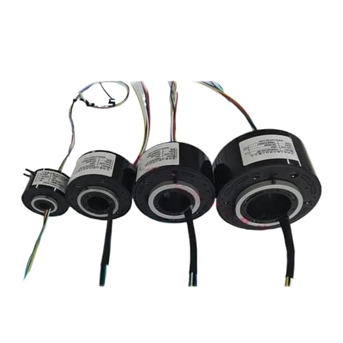 1PCS 6ch 2A 5A 15A 20A 6 Wires 12.7/25.4/38.1/50/60mm Hollow Shaft Slip Ring Conductive Collector Rotary Joint Slip Ring 600RPM(Hole 38.1mm 6CH 15A)