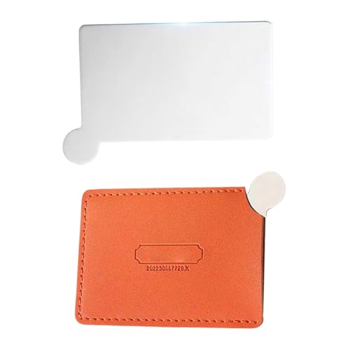 Generisch Espejo de bolsillo compacto, espejo de bolsillo para el bolso - Pequeño espejo de mano cubierta de acero inoxidable - Espejo personal práctico, espejo cosmético de viaje para mujeres y niñas