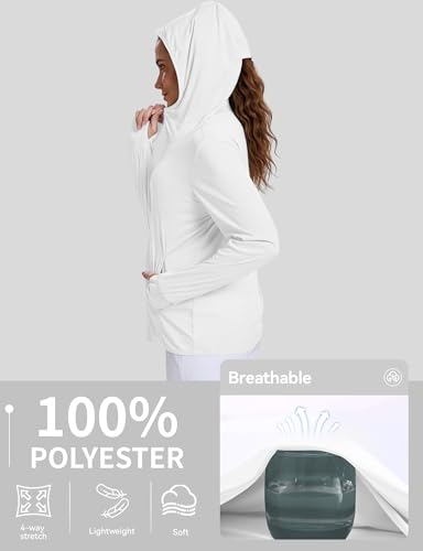 Women's Sun Protection Jacket Zip up Hoodie Lightweight Long Sleeve UV Cover Up Hiking Shirt UPF 50+ – Image 6