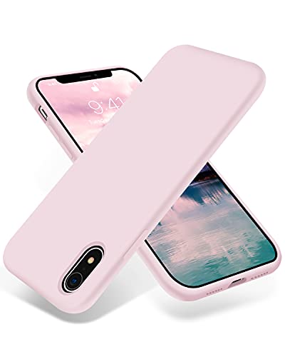 Coque silicone iPhone XR protection intégrale contre chutes et rayures rose glacé