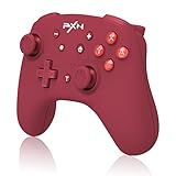 PXN Switch/Switch Lite コントローラー スリープ解除 スイッチコントローラー NFC機能 ワイヤレス 振動 6軸ジャイロセンサー 有線無線 TURBO 連射機能付き Bluetooth接続 Switch/Switch lite/PC 対応 レッド