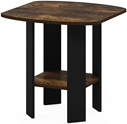 FURINNO End Tables, Wood, French Oak Grey/Black, one size