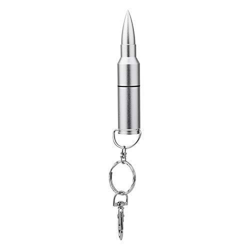 Raoyi New 3D Bullet 64G Usb Flash Drive Usb 2.0 Metal Memory Stick Pen Drive Thumb Drive Zip Drive With Key Chain (Silver) #TOP6