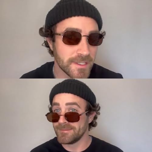 SDINM Polarized Square Sunglasses for Women Men Trendy Retro Lightweight Gold Metal Frame Sun Glasses Shades2