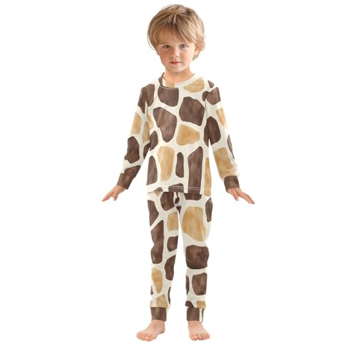 Fustylead Giraffe Skin Cotton Pajamas Set 2 Piece Long Sleeve Pjs Sleepwear3