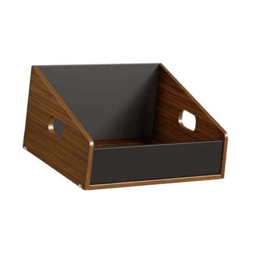 DYNWAVE Vinyl Record Holder Stand CD Display Portable Table Multipurpose Vinyl Storage Rack Music Album Display Rack for Documents CD, L 37.5cmx37cmx24cm