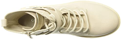 Guess Women's Orana Combat Boot, Ivory, 8.5 #TOP4