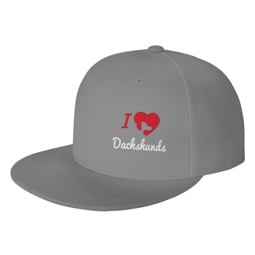 I Love Dachshunds Adjustable Outdoor Baseball Hat Flat Hat2