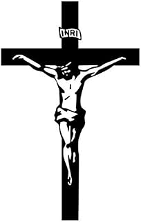 Jesus Crucifixion Cross - Sticker Graphic - Auto, Wall, Laptop, Cell, Truck Sticker for Windows, Cars, Trucks