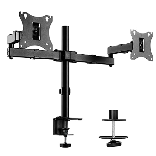 SuprHome Dual Monitor Mount | Double Arm Monitor Stand | Monitor Mount for Desk | Monitor Stand with 360° Rotation & Adjustable Height | Desk Monitor Stand for 10-30 inches LED, LCD, Smart TVs, Computer Monitors SuprHome Dual Monitor Mount | Double Arm Monitor Stand | Monitor Mount for Desk | Monitor Stand with 360° Rotation & Adjustable Height | Desk Monitor Stand for 10-30 inches LED, LCD, Smart TVs, Computer Monitors