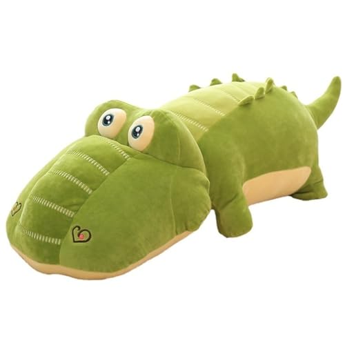 Cocodrilo De Peluche, Suave Peluche De Animal Almohada Abrazable De Caimán Verde For Relajación Y Alivio Infantil(40cm/15.75in)