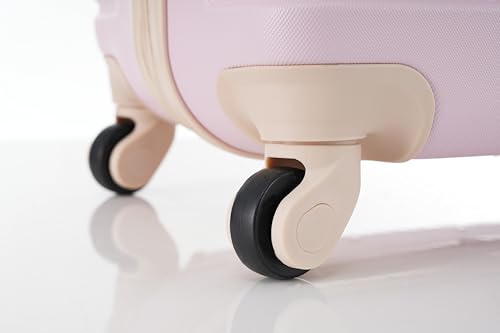 3 Piece Hardside Spinner Luggage Set, Lightweight ABS Material, Expandable Design, with 20", 24", 28" Sizes, Light Pink3