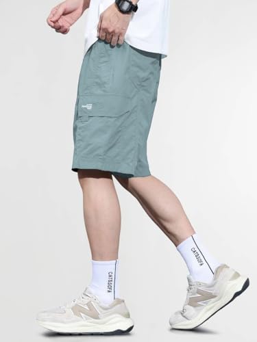 Image of TAGDO Men's Cotton Cargo Shorts with Multi Pockets | Lightweight Casual Outdoor Shorts Pant for Men | Elastic Waist Drawstring Utility Shorts for Hiking, Camping and Daily Wear (2048)