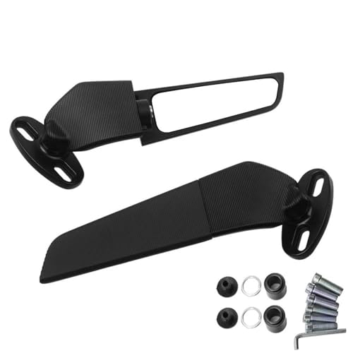 Espejo retrovisor CNC de manillar para Kawasaki Ninja ZX14R y ZZR1400 color negro 2