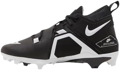 Alpha Menace Pro 3 W (Wide) Mid Men's Football Cleats Black White DH3292-001 Size 14.5 W (Wide) - Image 2