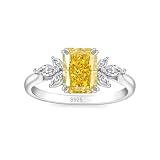 PHNIBIRD 1.5ct Radiant Cut Birthstone Ring