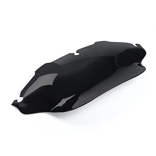Image of Black 8 inch Wave Windshield Windscreen Compatible for 1996-2013 Harley Davidson Street Glide Electra Glide Ultra Classic Touring FLHT FLHTC FLHX Tri Glide 96-13